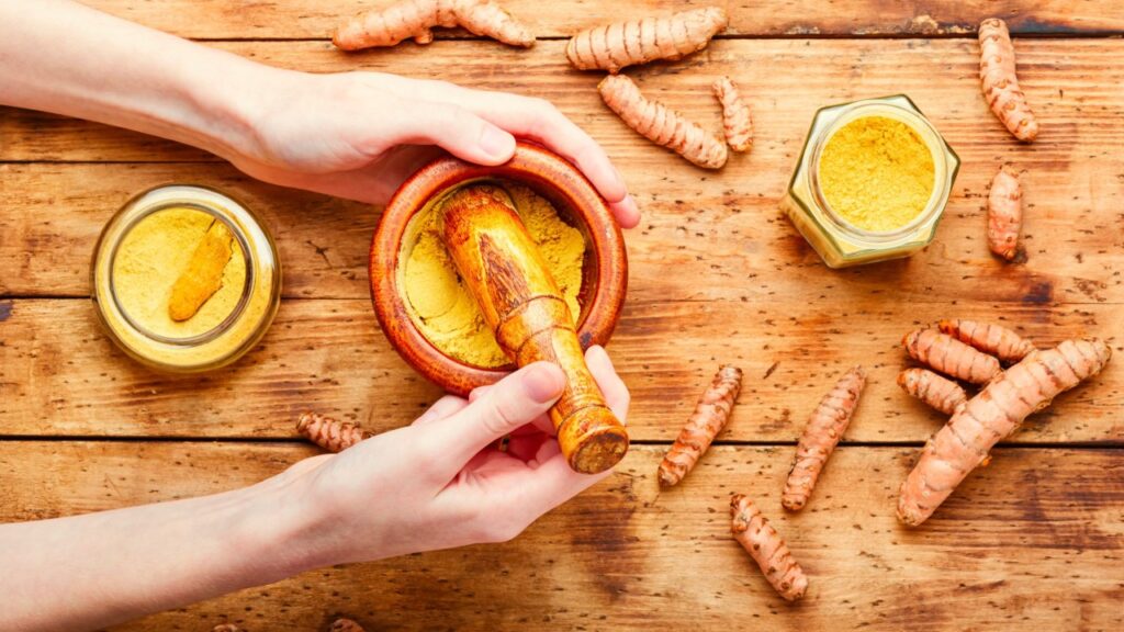 Besan and Turmeric.